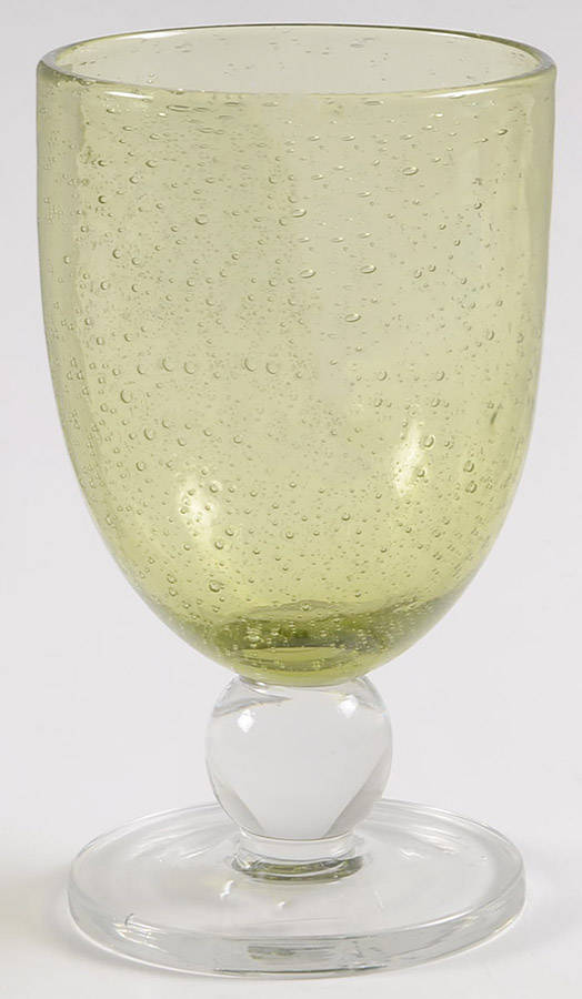 Bubble Glass (Colors) Foliage Green Water Goblet by Tag Ltd-1