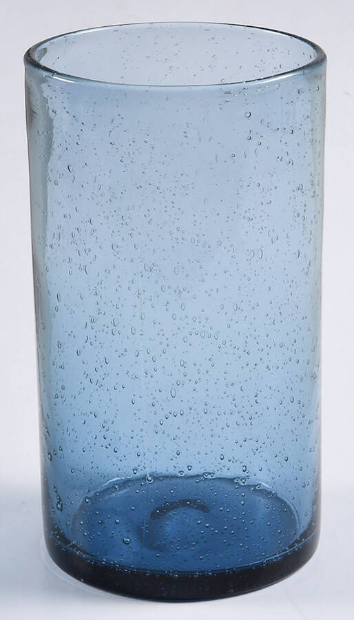 Bubble Glass (Colors) Cobalt Blue 18 Oz Flat Tumbler by Tag Ltd-1