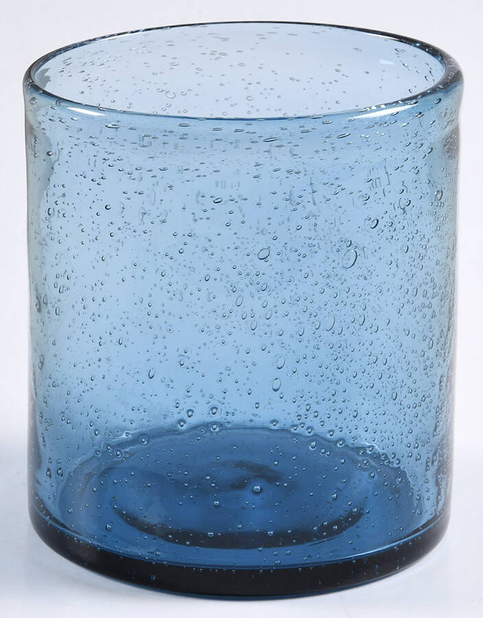 Bubble Glass (Colors) Cobalt Blue Double Old Fashioned by Tag Ltd-1