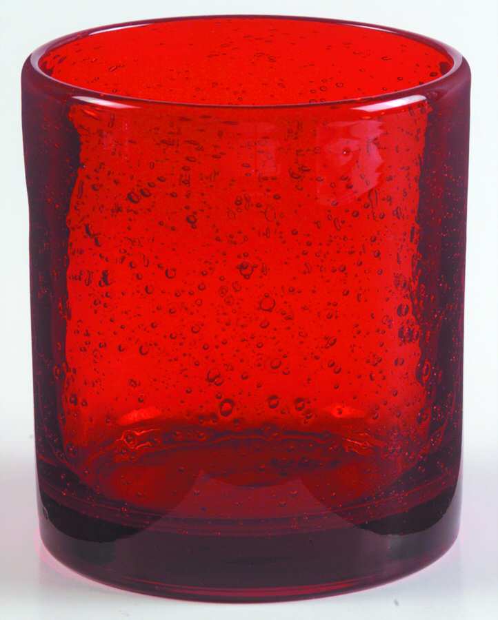 Bubble Glass (Colors) Red Double Old Fashioned by Tag Ltd-1