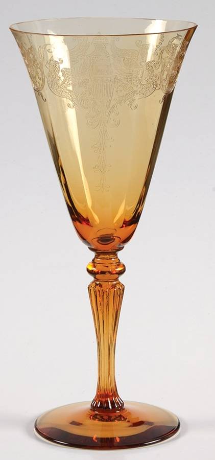 Eldorado Amber Water Goblet by Tiffin-Franciscan-1