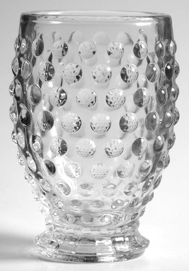 Hobnail Clear 9 Oz Flat Tumbler by Tiara-1