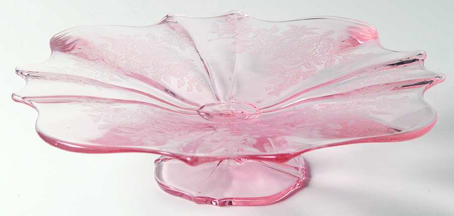 Rosemary Pink (Giftware) Round Compote (Height X Width) by Tiffin-Franciscan-1