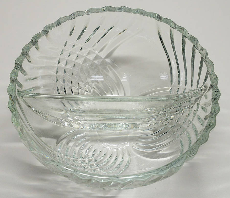 Trillium Clear and (Light Blue) Bowl for Chip & Dip Set by Tiara-1