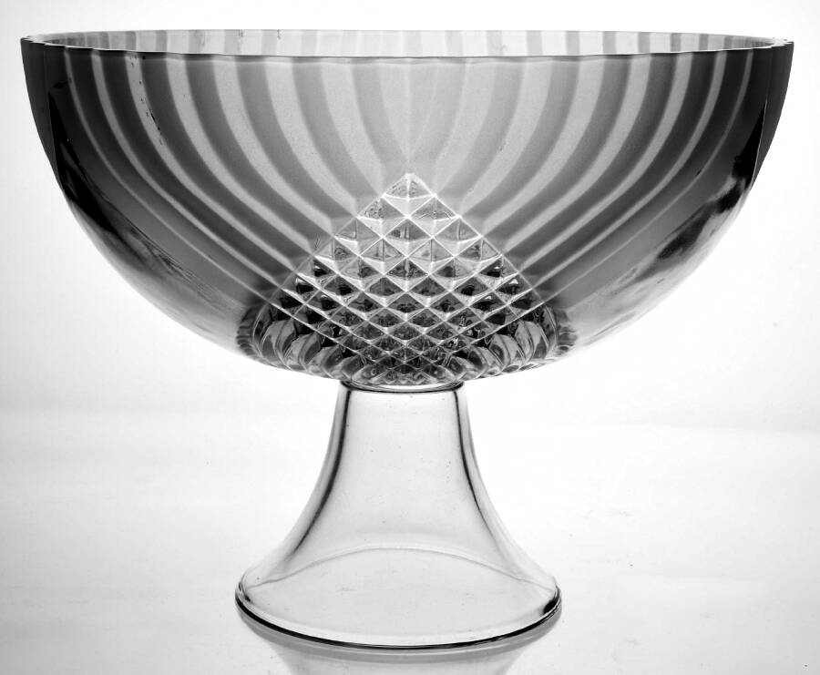 Trillium Clear and (Light Blue) Footed Bowl by Tiara-1
