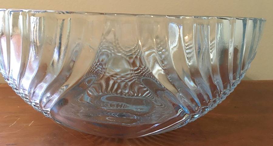 Trillium Clear and (Light Blue) 11" Salad Bowl by Tiara-1