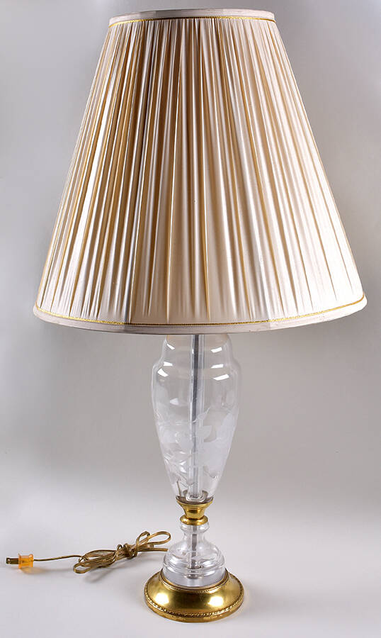 Carved Roses 32" Electric Lamp & Shade by Tiffin-Franciscan-1