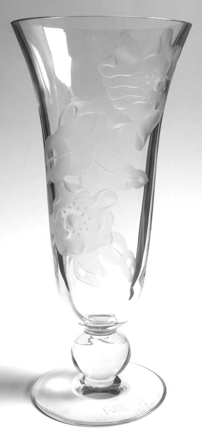 Carved Roses 12" Flower Vase by Tiffin-Franciscan-1