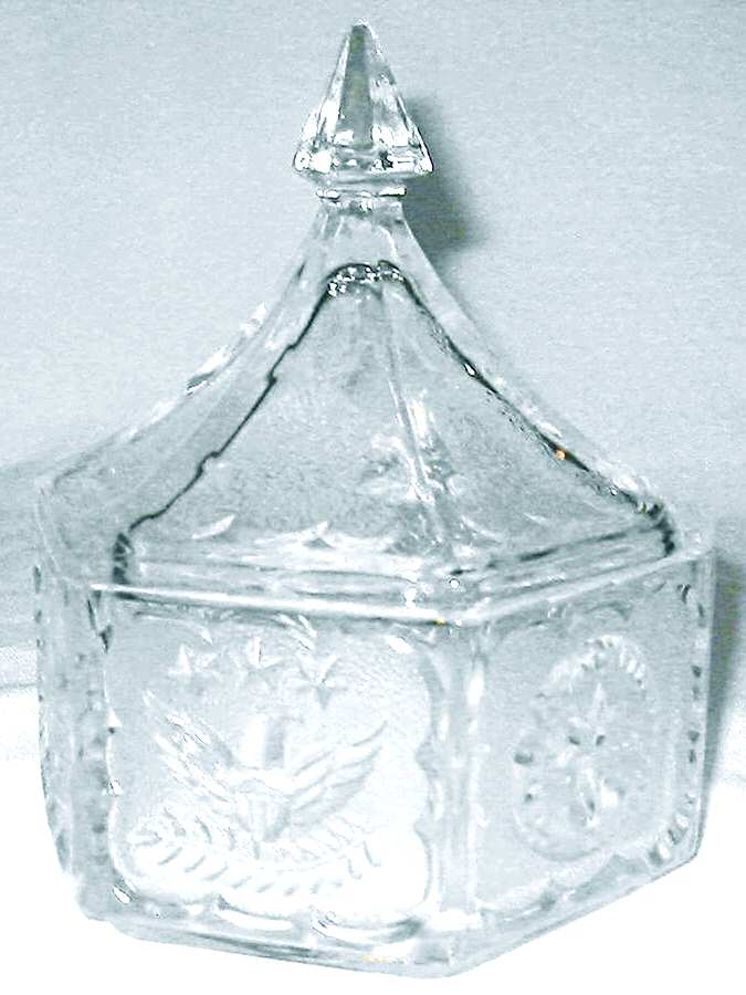 Colonial Clear Candy Box & Lid by Tiara-1