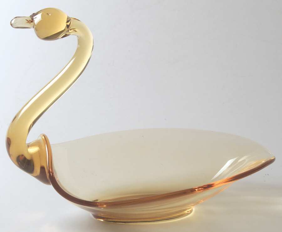 Animals & Figurines 8" Desert Red Open Swan by Tiffin-Franciscan-1
