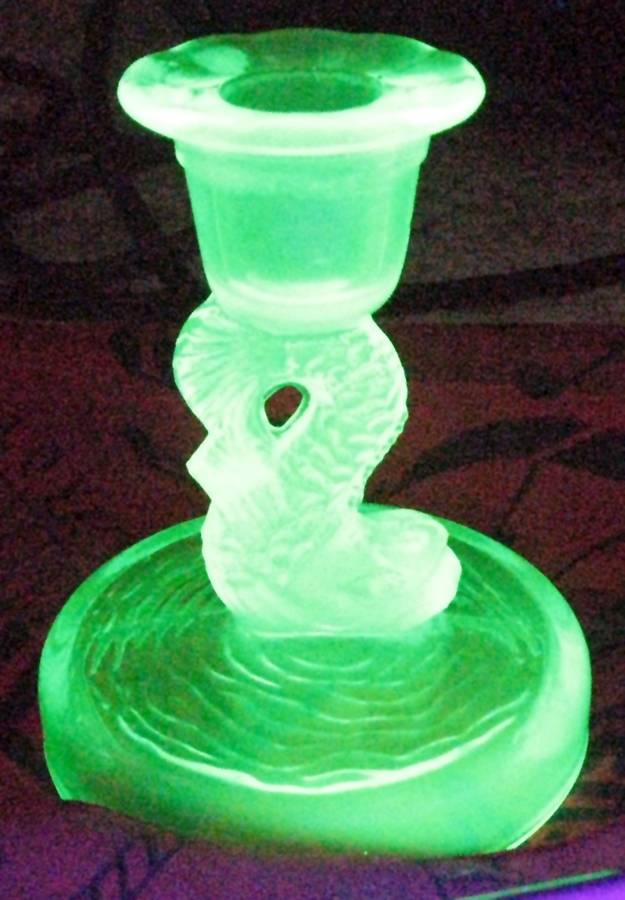 Animals & Figurines #9671 4" Dolphin Candlestick with Plain Base by Tiffin-Franciscan-1