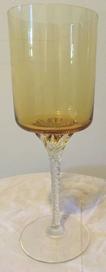 Roberta Amber Water Goblet by Toscany-1