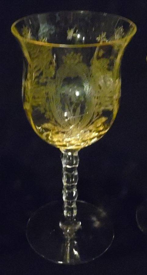 La Fleure Yellow (Stem 15063) Cordial Glass by Tiffin-Franciscan-1