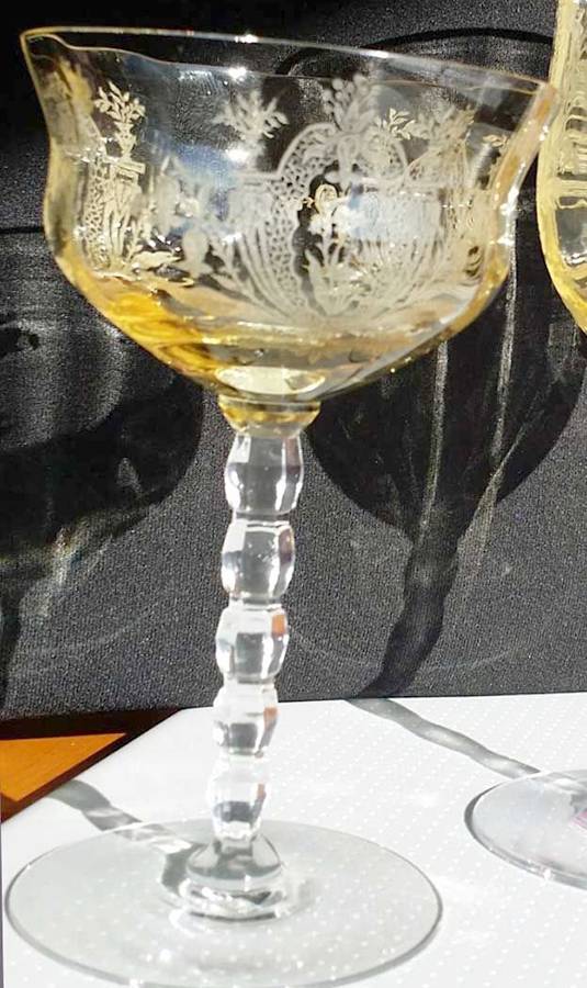 La Fleure Yellow (Stem 15063) Champagne/Tall Sherbet by Tiffin-Franciscan-1
