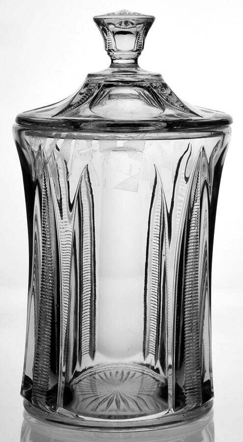 Ladders Clear Biscuit Barrel & Lid by Tarentum-1