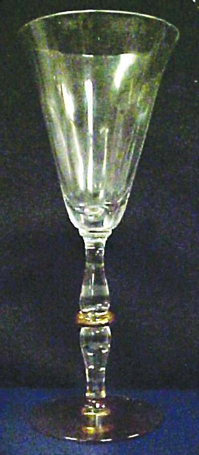 15003-3 (Amber Accent, Plain Bowl) Water Goblet by Tiffin-Franciscan-1