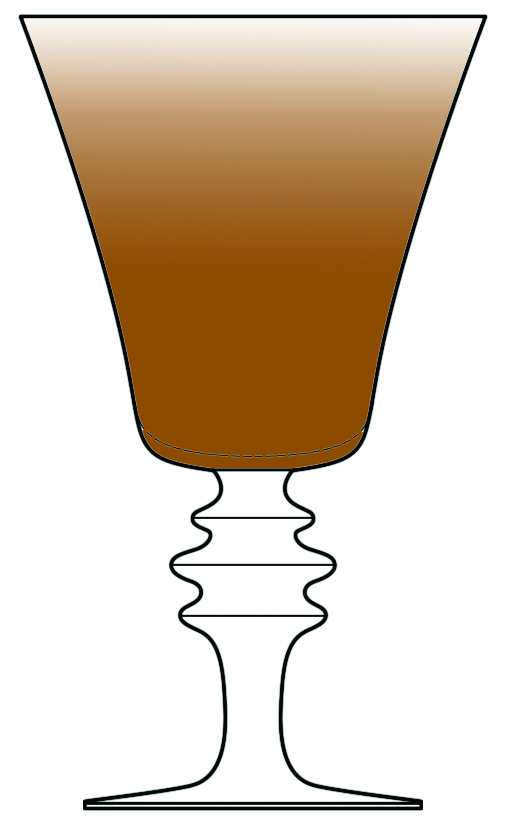 Stuart Amber Water Goblet by Theresienthal-1