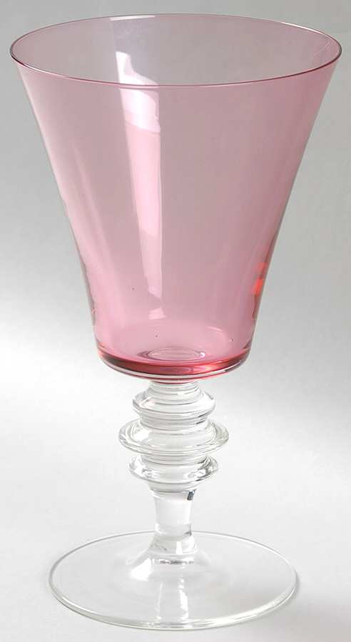 Stuart Pink (Rose) Water Goblet by Theresienthal-1
