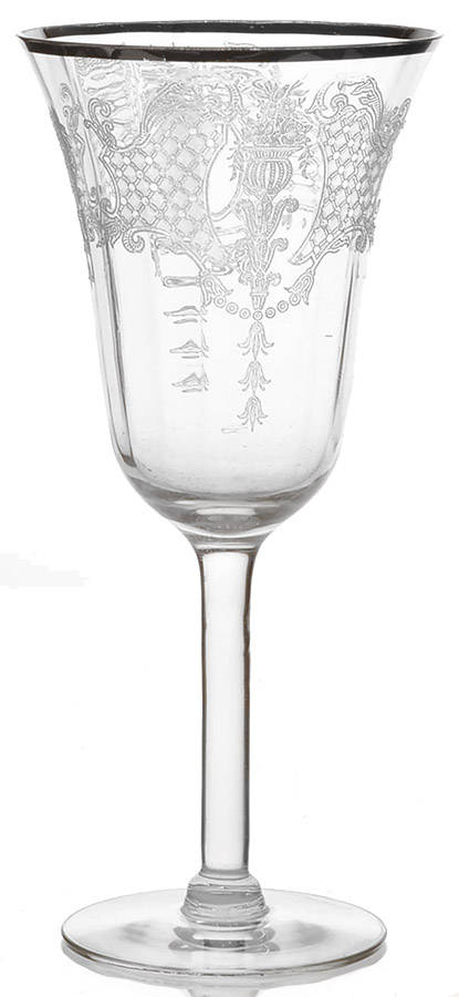 Helena-Clear-Platinnum Water Goblet by Tiffin-Franciscan-1