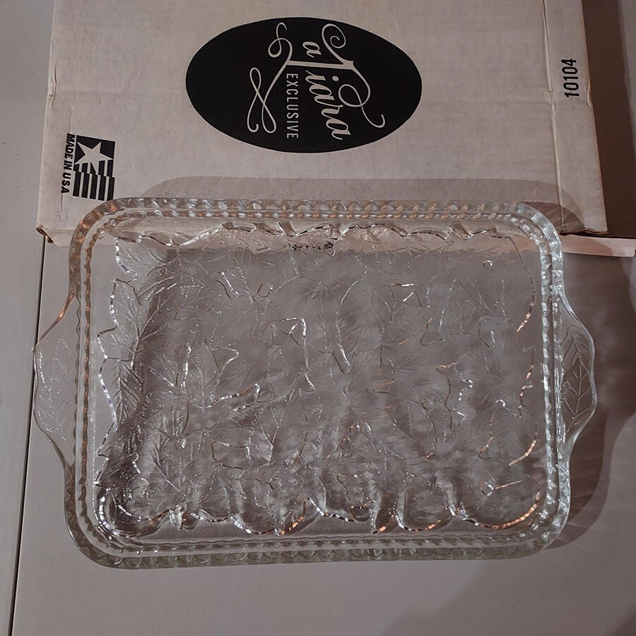 Celebration 14" Rectangular Handled Tray by Tiara-1