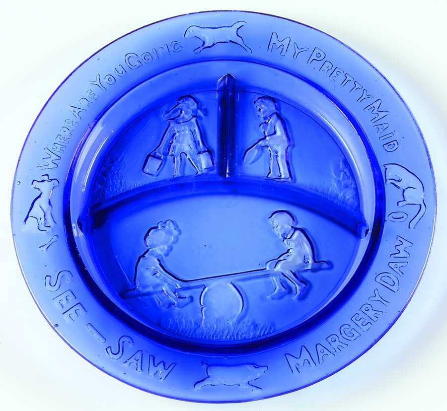 Nursery Rhyme Blue Child's Plate by Tiara-1