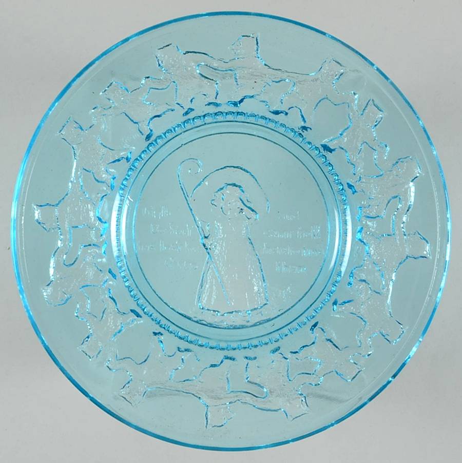 Nursery Rhyme Blue Child's Plate by Tiara-1
