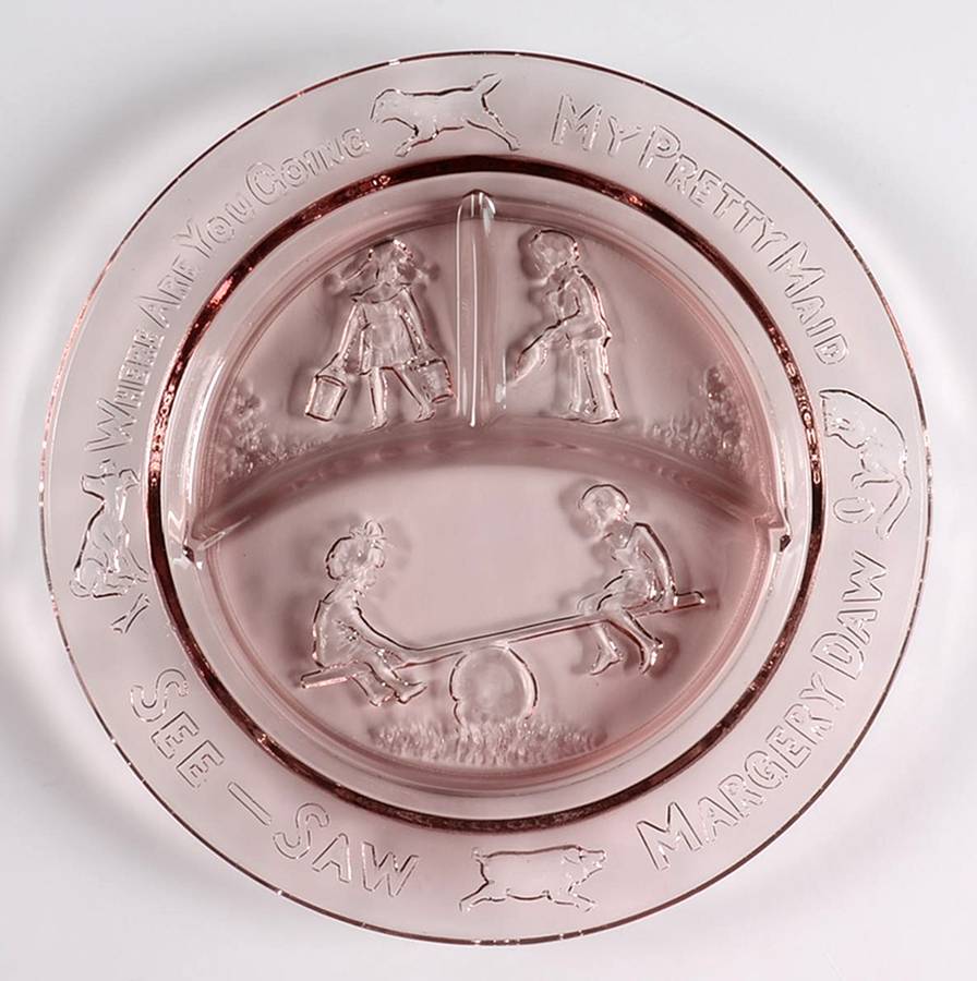 Nursery Rhyme Amethyst Child's Plate by Tiara-1