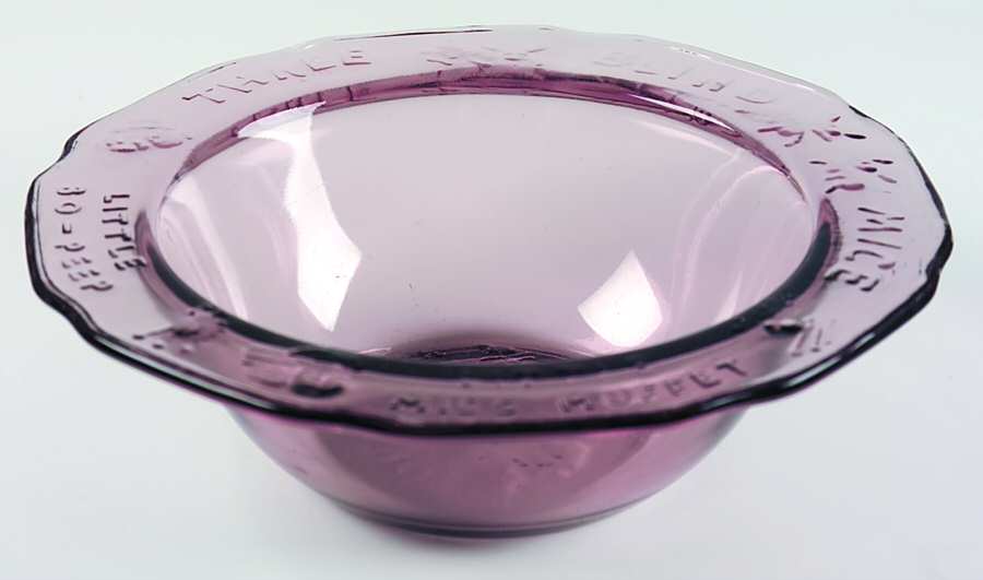 Nursery Rhyme Amethyst Cereal Bowl by Tiara-1