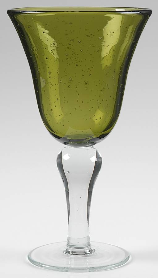 Corsica Olive Green Water Goblet by Tabletops Unlimited-1