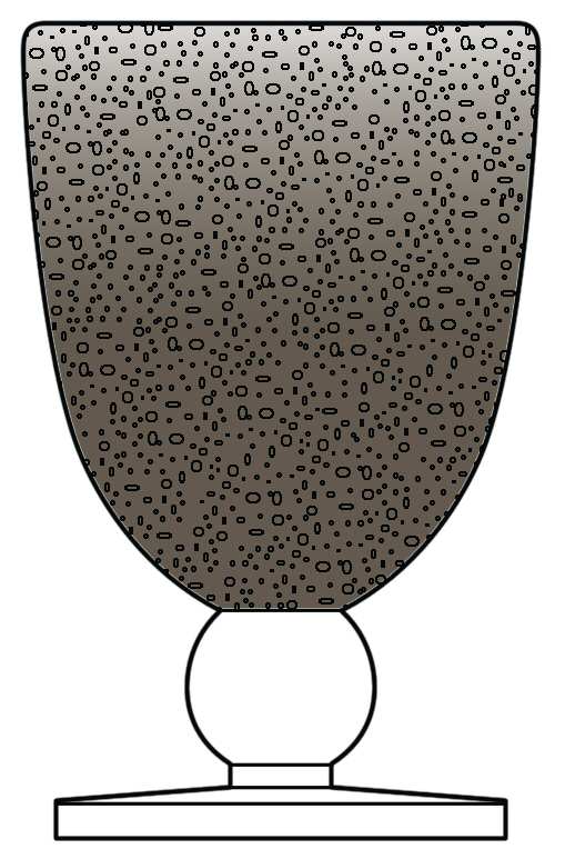 Bubble Glass (Colors) Charcoal Water Goblet by Tag Ltd-1