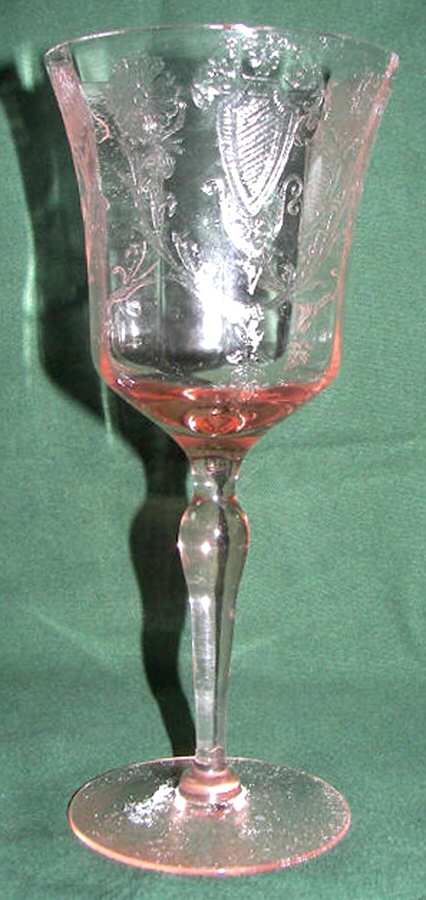 1000-3 (Pink) Water Goblet by Tiffin-Franciscan-1