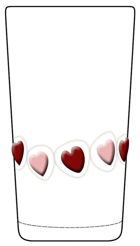 Heart Fused 20 Oz Flat Tumbler by Tag Ltd-1