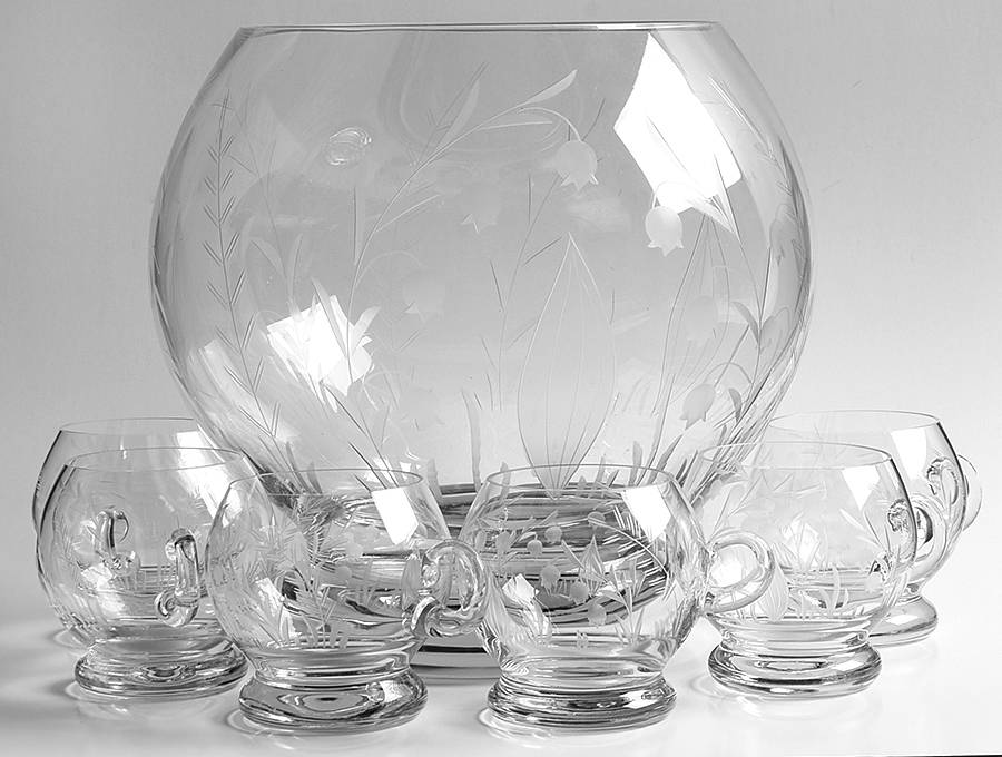 Lily of the Valley (7 Piece) Punch Set (PUN, 6 PCU) by Tiffany-1