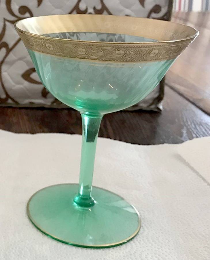 Minton Green (Stem 14196) Champagne/Tall Sherbet by Tiffin-Franciscan-1