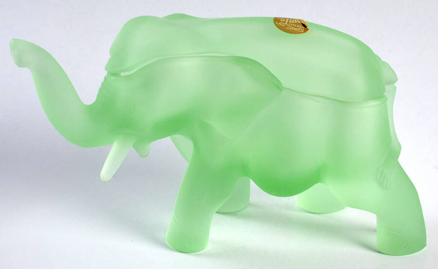 Animals & Figurines Small Elephant with Lid by Tiara-1