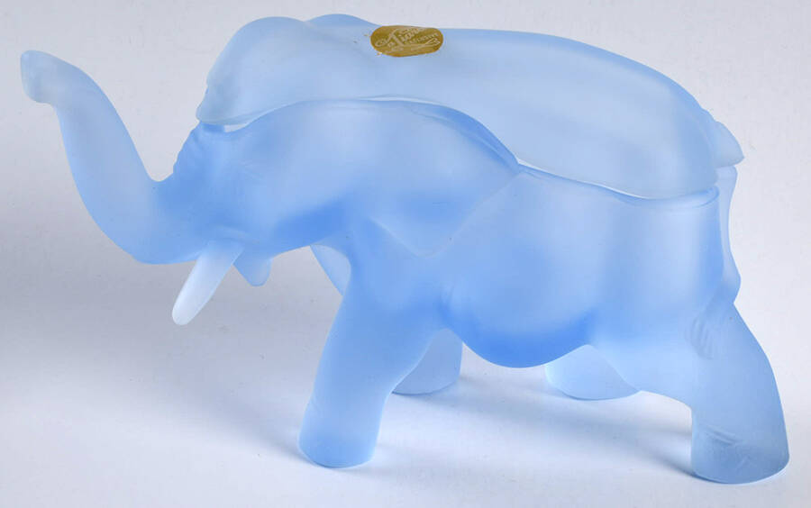 Animals & Figurines Small Elephant with Lid by Tiara-1