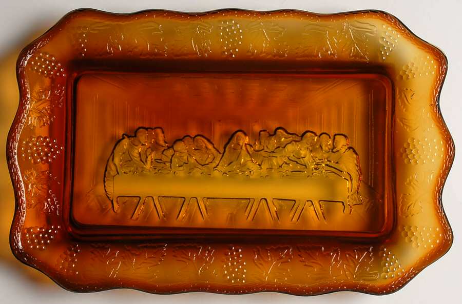 Animals & Figurines Amber Lord's Supper Tray by Tiara-1