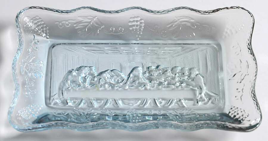 Animals & Figurines Small Blue Lord's Supper Tray by Tiara-1