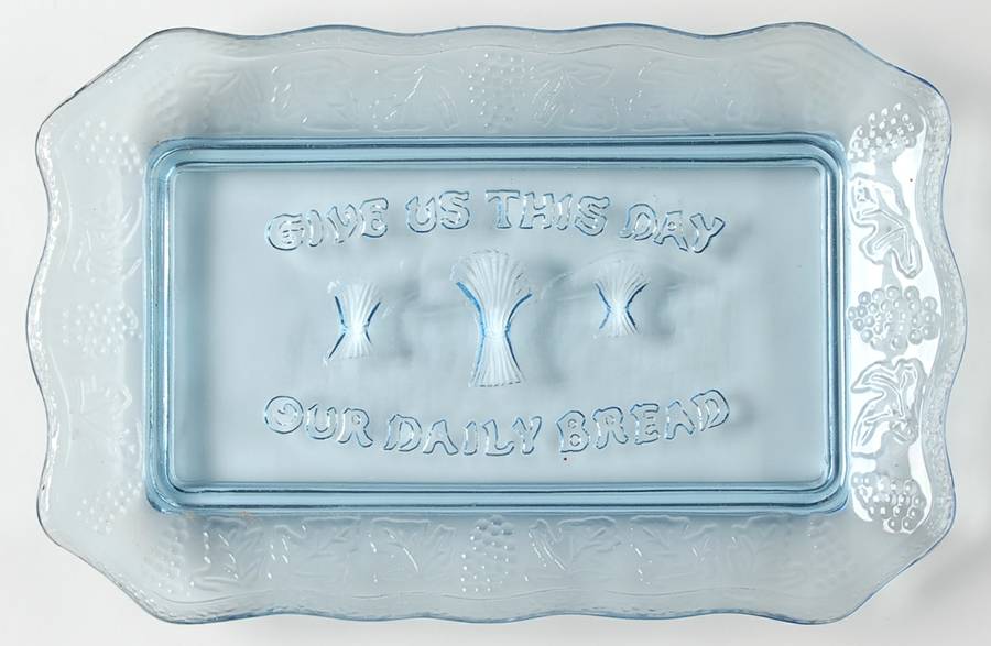 Animals & Figurines Blue Our Daily Bread Tray by Tiara-1