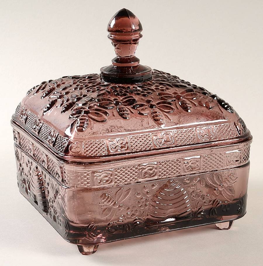 Animals & Figurines Amethyst Honey Dish & Lid by Tiara-1
