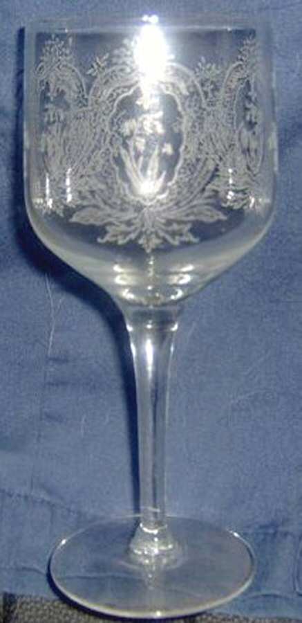 Blue Bell Stem Clear (Stem 17688) Water Goblet by Tiffin-Franciscan-1