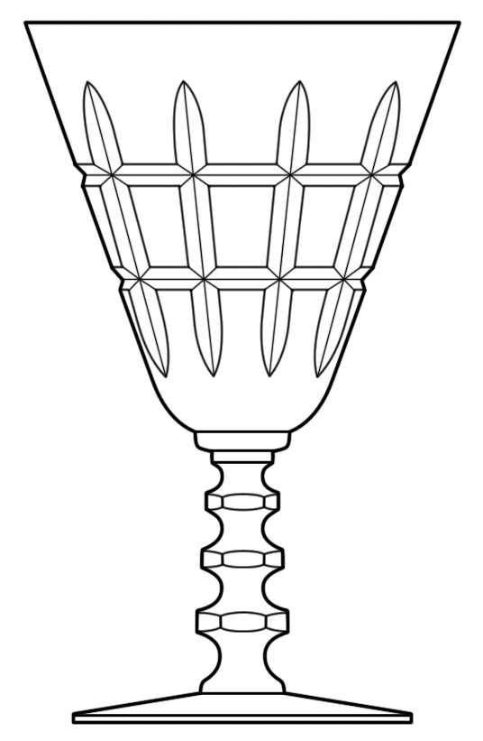 TIF61 Water Goblet by Tiffin-Franciscan-1