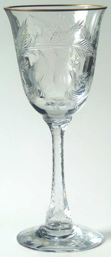 Harvest (Gold Trim) Water Goblet by Tiffin-Franciscan-1