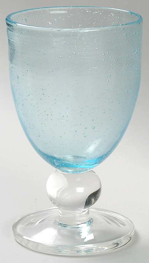 Bubble Glass (Colors) Aqua Water Goblet by Tag Ltd-1