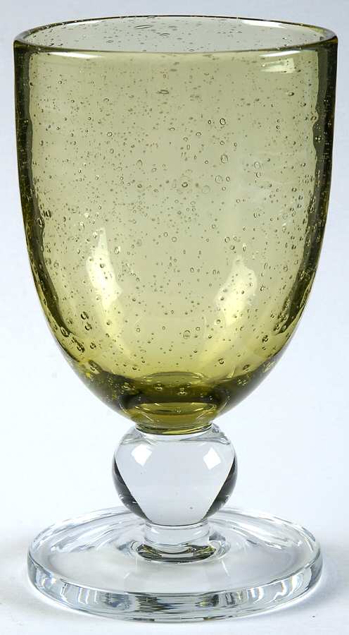 Bubble Glass (Colors) Olive Green Water Goblet by Tag Ltd-1