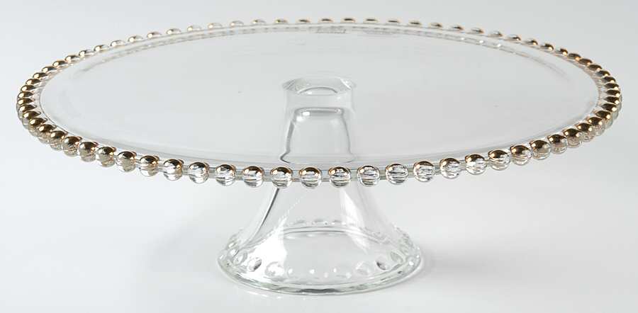 Belmont Gold Footed Cake Plate by Ten Strawberry St-1