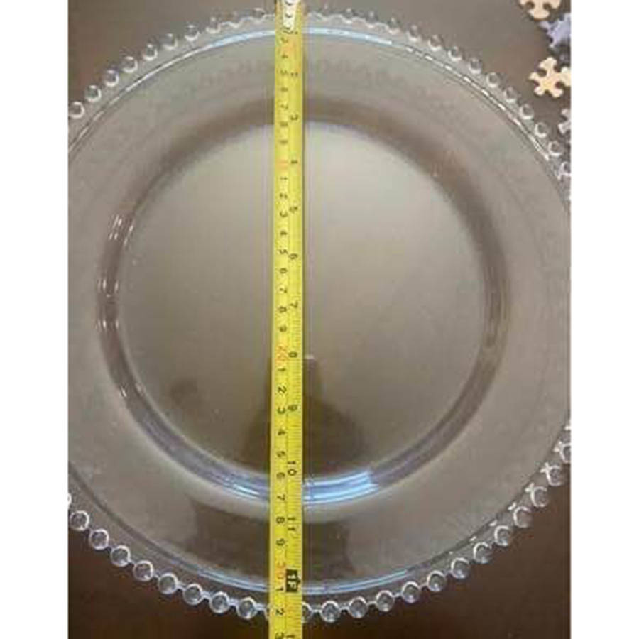 Belmont Clear 13" Service Plate by Ten Strawberry St-1