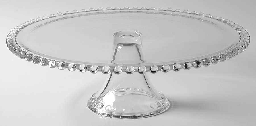 Belmont Clear Round Cake Stand by Ten Strawberry St-1