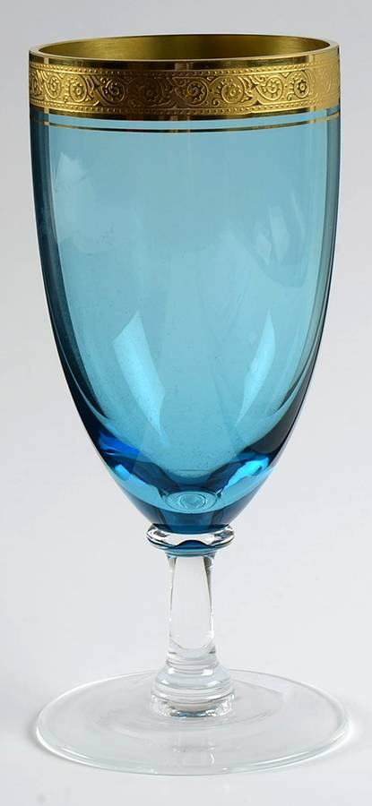 Glasgow Aqua Water Goblet by Theresienthal-1