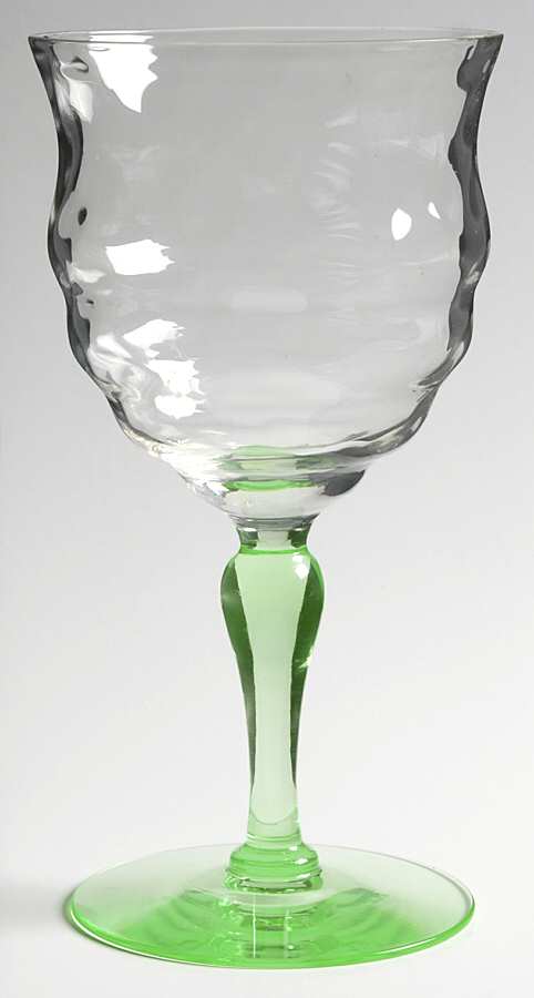 15012 Green Water Goblet by Tiffin-Franciscan-1